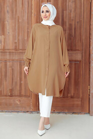  Camel Hijab Turkish Tunic 6312C - NEVA STYLE