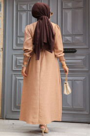  Camel Modest Maxi Dress 661C - 3