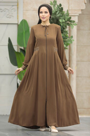  Camel Muslim Turkish Abaya 45271C - 2