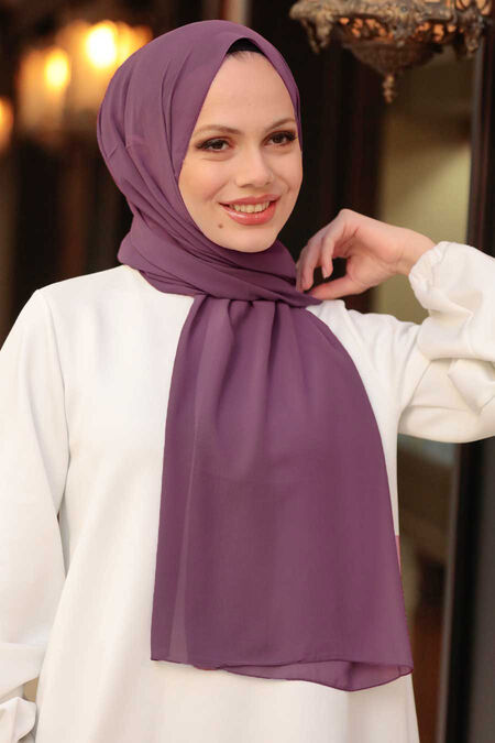  Cherry Islamic Clothing Shawl 7475VSN - NEVA STYLE
