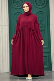  Claret Red High Quality Dress 5922BR - NEVA STYLE