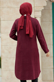  Claret Red Hijab Turkish Tunic 5951BR - 4