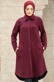  Claret Red Hijab Turkish Tunic 5951BR - 2