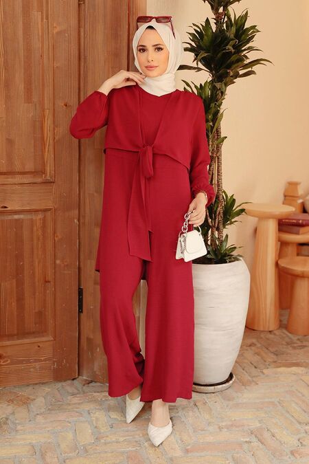  Claret Red Hjab Overalls 5714BR - NEVA STYLE