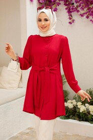  Claret Red Modest Tunic 5691BR - 1