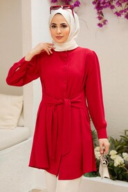  Claret Red Modest Tunic 5691BR - 3