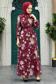  Claret Red Women Dress 279080BR - 2