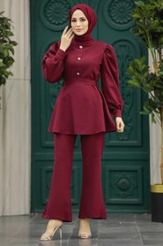  Claret Red Women Dual Suit 5891BR - 1