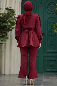  Claret Red Women Dual Suit 5891BR - 3