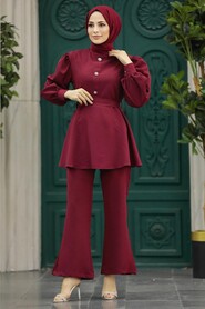  Claret Red Women Dual Suit 5891BR - 2
