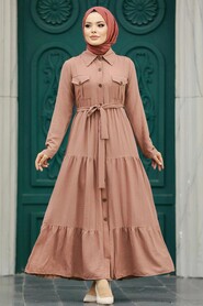  Copper Long Sleeve Dress 40971BKR - NEVA STYLE