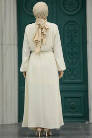  Cream Long Dress 5911KR - 3