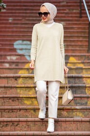  Crem Knitwear Modest Tunic 18120KR - NEVA STYLE