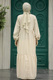  Crem Muslim Dress 8959KR - 3