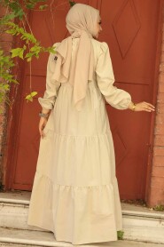 Cream Women Dress 57345KR - 3