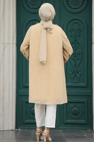 Neva Style - Dark Beige Modest Tops 24032KBEJ - 3
