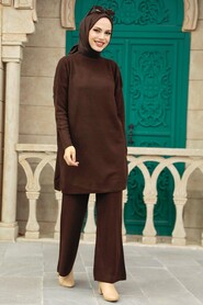  Dark Brown High Quality Knitwear Dual Suit 3413KKH - 2