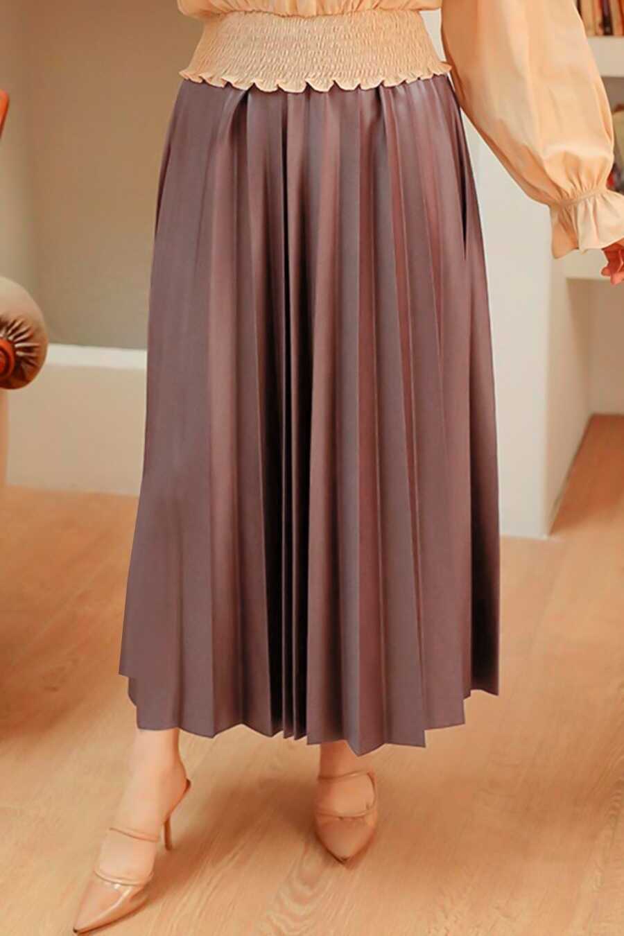 Neva Style - Dark Dusty Rose Hijab For Women Skirt 35151KGK