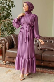  Dark Dusty Rose Muslim Dress 3747KGK - 3