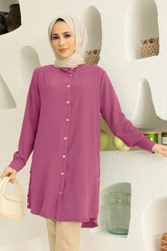 Dark Dusty Rose Plus Size Tunic 1148KGK - NEVA STYLE