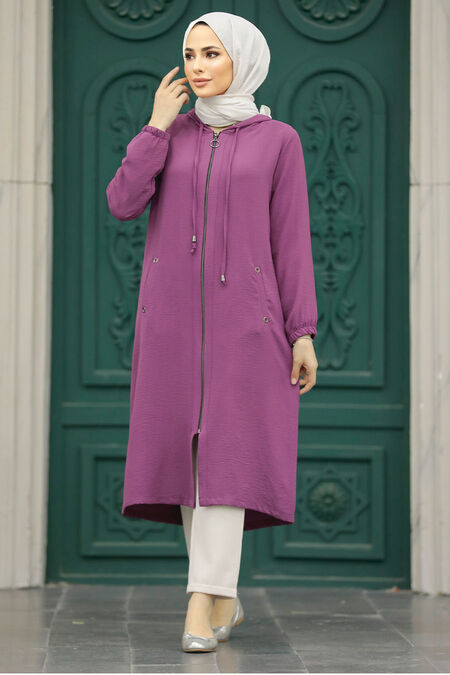  Dark Dusty Rose Women Coat 539KGK - NEVA STYLE