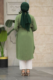  Dark Green Plus Size Tunic 21095KY - 3