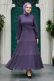  Dark Lila Hijab For Women Dress 3590KLILA - 1