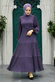  Dark Lila Hijab For Women Dress 3590KLILA - 2