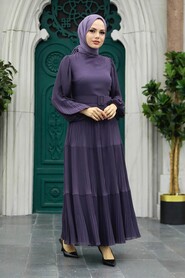  Dark Lila Hijab For Women Dress 3590KLILA - 3