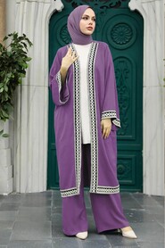  Dark Lila Hijab For Women Triple Suit 5237KLILA - NEVA STYLE