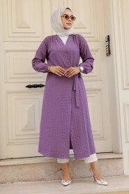  Dark Lila Hijab Kimono 457KLILA - 3