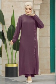  Dark Lila Plus Size Dual Suit 30041KLILA - NEVA STYLE