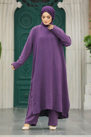  Dark Lila Plus Size Dual Suit 65874KLILA - 3