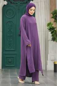  Dark Lila Plus Size Dual Suit 65874KLILA - 1
