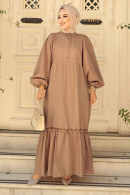  Dark Mink Muslim Dress 57341KV - NEVA STYLE
