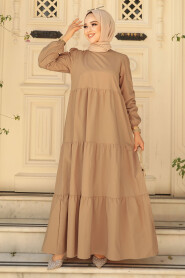  Dark Mink Women Dress 57345KV - NEVA STYLE