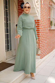  Dark Mint Long Sleeve Dress 6314KMINT - 2