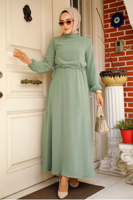 Dark Mint Long Sleeve Dress 6314KMINT - NEVA STYLE