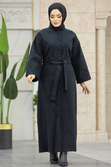  Dark Navy Blue High Quality Coat 5945KL - NEVA STYLE