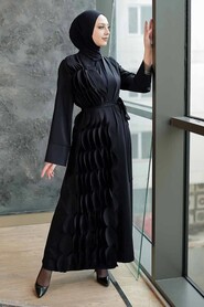  Dark Navy Blue High Quality Turkish Abaya 34930KL - NEVA STYLE