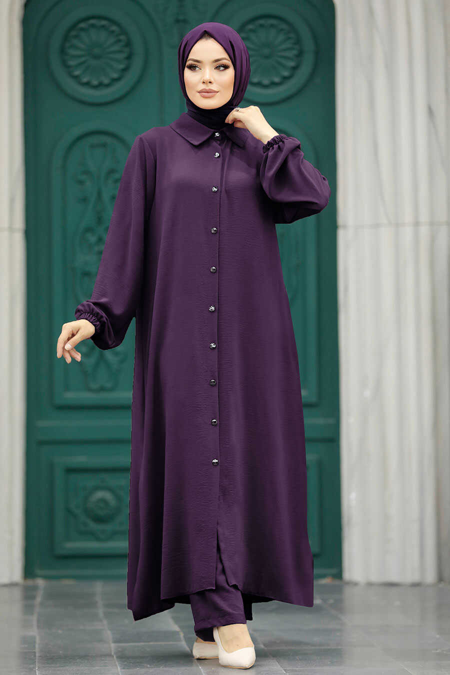  Dark Purple Plus Size Dual Suit 10101KMOR
