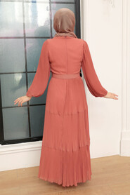  Dark Salmon Pink Hijab For Women Dress 3590KSMN - 3