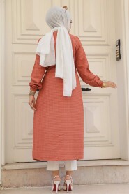  Dark Salmon Pink Hijab Kimono 457KSMN - 4