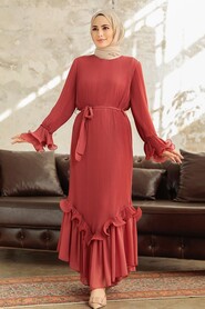  Dark Salmon Pink Women Dress 3856KSMN - 2