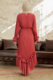  Dark Salmon Pink Women Dress 3856KSMN - 3