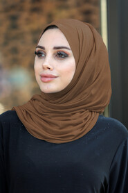  Dark Sunuff Colored Hijab Shawl 7528KTB - NEVA STYLE