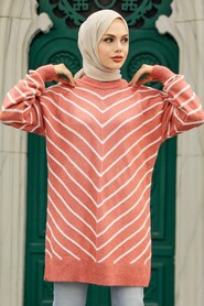  Dusty Rose High Quality Knitwear Tunic 81861GK - 2