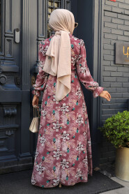  Dusty Rose Hijab Dress 29710GK - 3