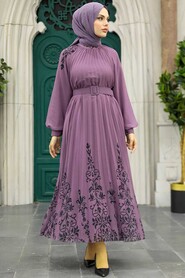  Dusty Rose Hijab Dress 38170GK - 1