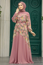  Dusty Rose Hijab Dress 39822GK - 2